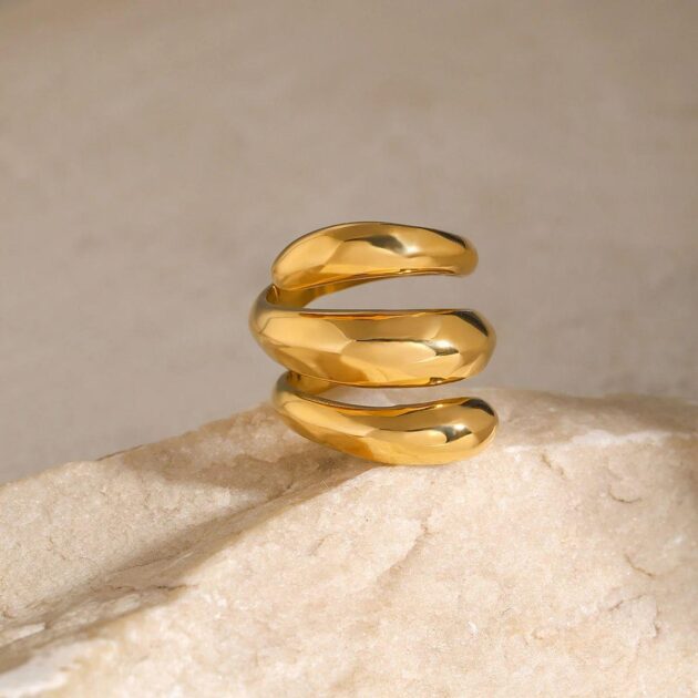 Obsidian Circle ring