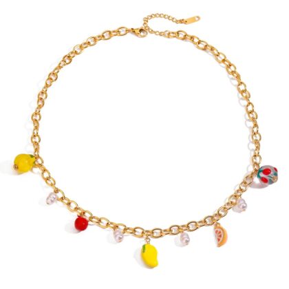 fruit charm Necklaces