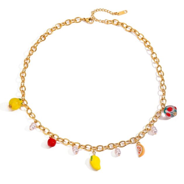 fruit charm Necklaces