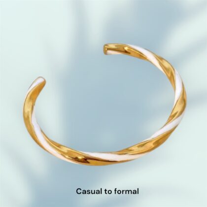 Gold & white  cuff