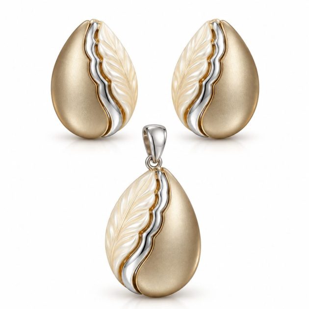 Cream Leaf Jewellery
