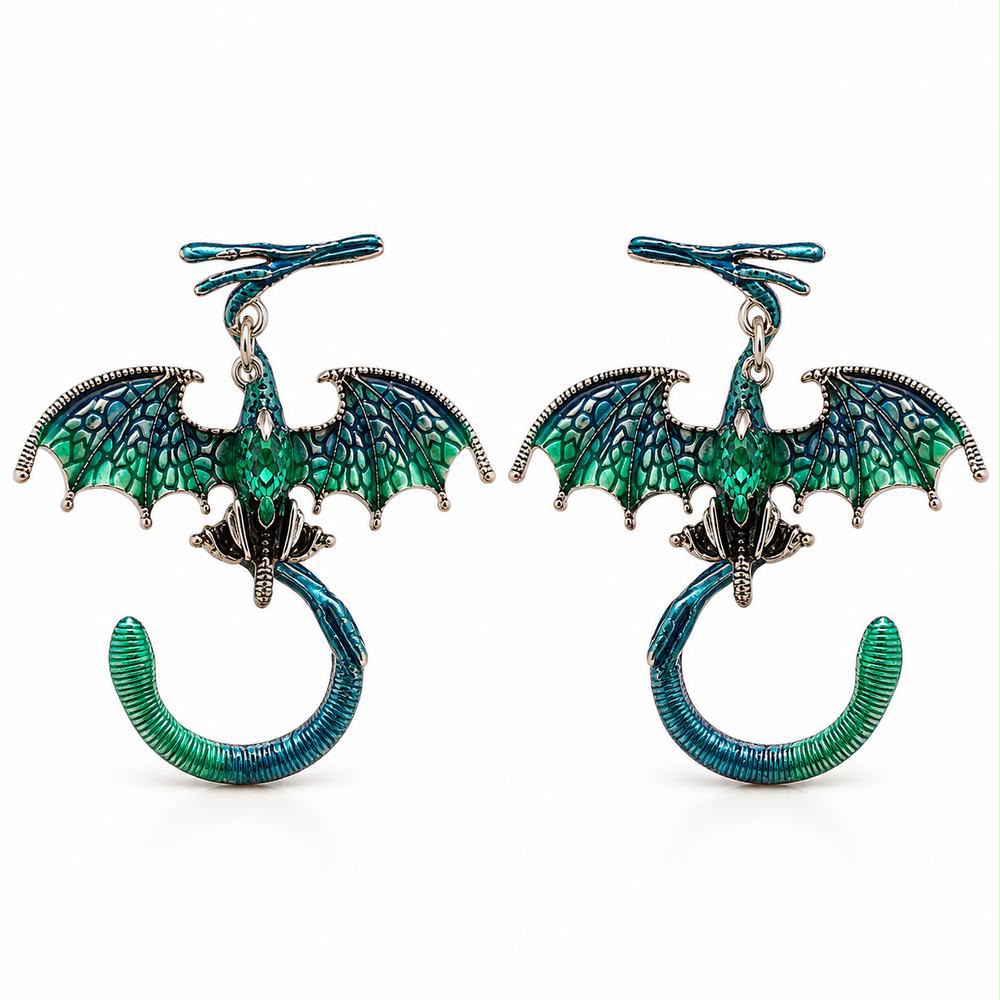 Midnight Dragon Earrings